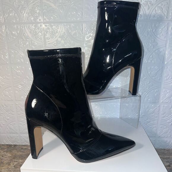 NWOB Jessica Simpson Patent Leather Ankle Boots - Picture 1 of 5
